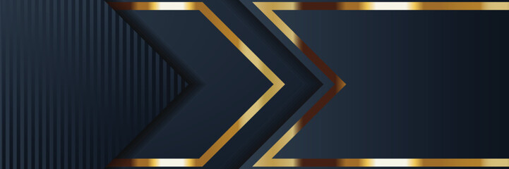 Dark blue gold geometric abstract background design