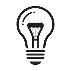 Obraz premium Silhouette light bulb icon. 