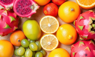 Vibrant assortment of fresh fruits