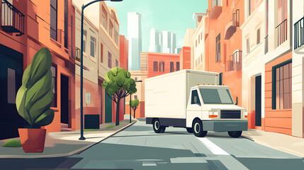 Delivery Zone Flat illustration