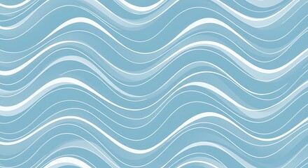 Fototapeta premium Seamless wave pattern with thin lines, Seamless pattern with blue waves. Abstract light blue background with seamless wave pattern. water 