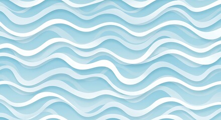 Fototapeta premium Seamless wave pattern with thin lines, Seamless pattern with blue waves. Abstract light blue background with seamless wave pattern. water 