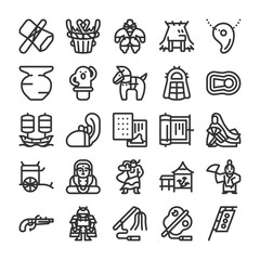 日本の歴史 古代から戦国時代 アイコン セット