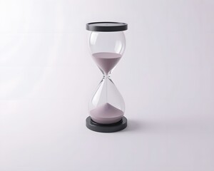 Synthwave Hourglass on White Background