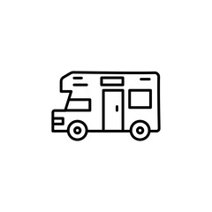Camper Van line icon