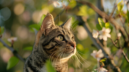 Katze im Frühling