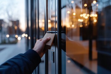 A close-up of a hand holding a small package, ready to deliver, showcasing the intersection of everyday life and modern conveniences leading to inspiration.