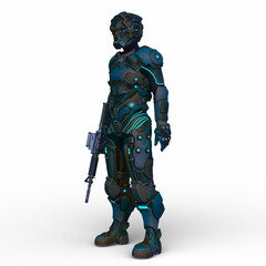 サイバーマン　3DCGレンダリング