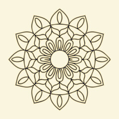 A vector representation of a hand-drawn mandala	