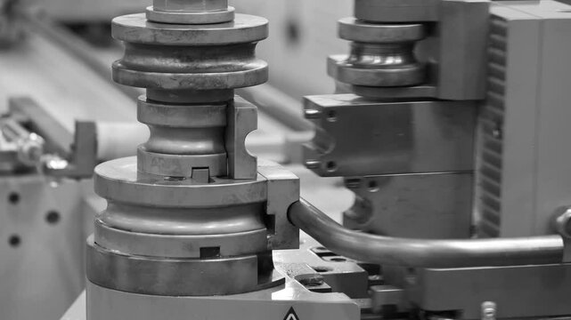 industrial device for bending of metal pipes and plates,  industrial concept