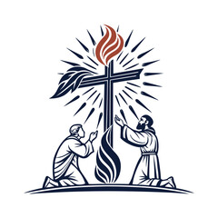 Pentecost concept vector illustration