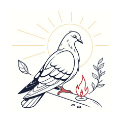Pentecost concept vector illustration