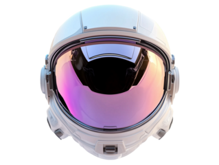 Astronaut helmet with reflective visor showcasing futuristic design and protective features for space exploration