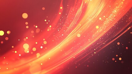 Fototapeta premium Abstract Red Orange Background Dynamic Light Streaks Glowing Particles Elegant Design Modern Texture Festive Holiday Wallpaper Bright Shiny Swirls 