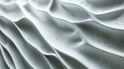 Obraz premium Abstract White Wave Pattern Background Design Modern Elegant Smooth Texture Digital Art High Resolution Graphic Illustration Subtle Grey Hues 