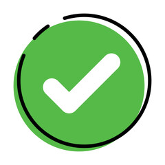 check mark icon button set. vector icons set. check box icon with right and wrong buttons and yes or no checkmark icons in green tick box and red cross. vector illustration
