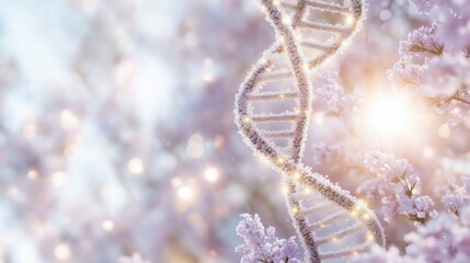 Healthy food diet background with Vivid DNA