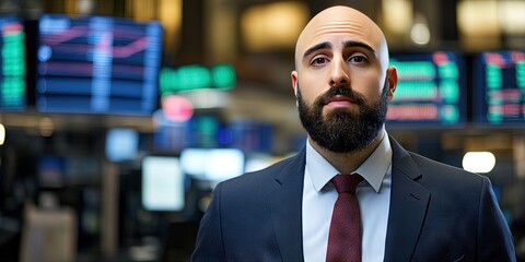 Fototapeta premium friendly entrepreneur standing in investment trading floor 