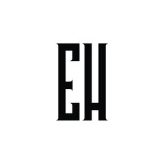 EH monogram logo design letter text name symbol monochrome logotype alphabet character simple logo