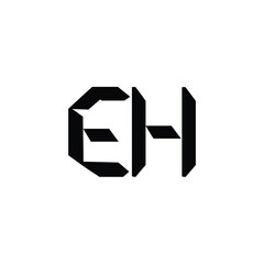 EH monogram logo design letter text name symbol monochrome logotype alphabet character simple logo