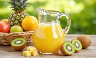Fresh fruit juice with assorted fruits