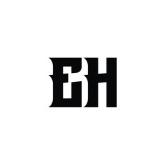 EH monogram logo design letter text name symbol monochrome logotype alphabet character simple logo