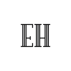 EH monogram logo design letter text name symbol monochrome logotype alphabet character simple logo