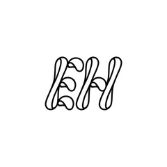 EH monogram logo design letter text name symbol monochrome logotype alphabet character simple logo