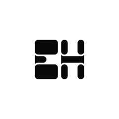 EH monogram logo design letter text name symbol monochrome logotype alphabet character simple logo