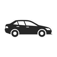 Fototapeta premium Car Icon Vector Illustration – Clipart, Cartoon, and Line Art Design, Car icon vector illustration in clipart, cartoon, and line art style, perfect for digital designs.