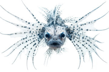 Spectacular close-up of a lionfish showcasing its colorful fins and patterns in vibrant detail