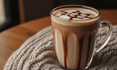 Delicious hot beverage with foam