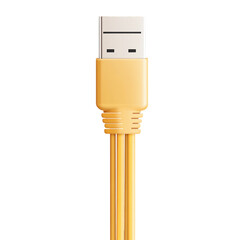 Data cable with high-speed transfer isolated on transparent background