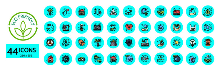 Line icons about Green energy and ecology concepts. Contains such icons as solar panel, geothermal and wind energy and more. 256x256 Pixel Perfect, adjustable and reusable vector.