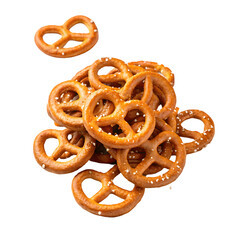 pretzels on white background
