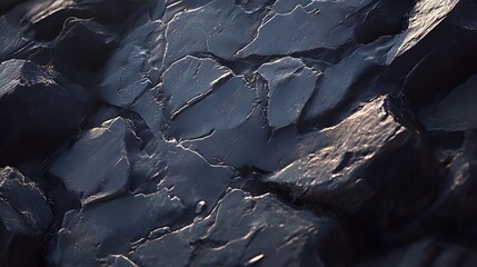 Dark Grey Stone Texture Background, Rough Rock Surface Detail