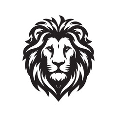 Lion Head Silhouette Vector Art