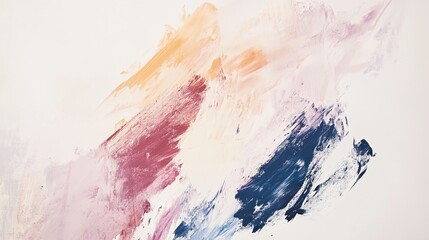 A painting with a blue and pink brush stroke