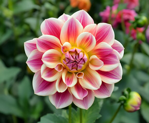 Fototapeta premium Dahlia 'Creme de Cassis' in flower