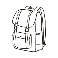 Fototapeta premium backpack isolated on white