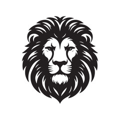 Lion Head Silhouette Vector Art