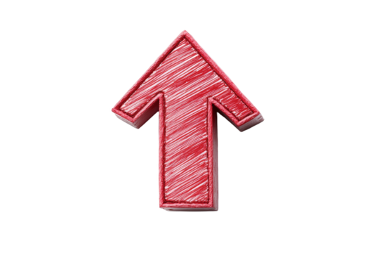 Red arrow pointing upwards