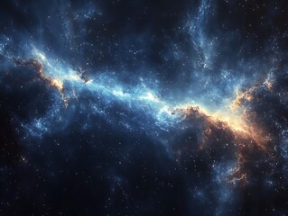 Fototapeta premium A vibrant galactic nebula filled with numerous scattered stars