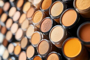 Different Shades Of Foundation Compact Display