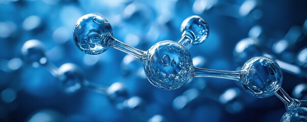 Vibrant illustration of macromolecules showcasing proteins and genes in molecular science emphasizing health care advancements in medicine and health for innovative research