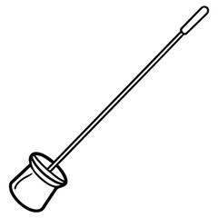 Line Drawing of Glass Stirring Rod - Vector Illustration, Clipart & Line Art Design, Glass stirring rod line drawing vector, perfect for clipart, cartoons, and stock illustrations.