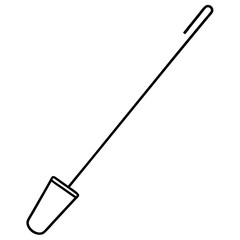 Line Drawing of Glass Stirring Rod - Vector Illustration, Clipart & Line Art Design, Glass stirring rod line drawing vector, perfect for clipart, cartoons, and stock illustrations.