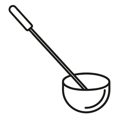 Line Drawing of Glass Stirring Rod - Vector Illustration, Clipart & Line Art Design, Glass stirring rod line drawing vector, perfect for clipart, cartoons, and stock illustrations.
