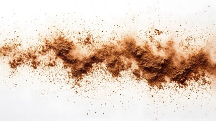 Earthy Explosion: A dynamic cloud of finely ground cocoa powder erupts, showcasing the raw beauty and texture of the natural ingredient, ready to add a touch of natural beauty.