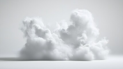 Ephemeral Cloud: A solitary cloud floats against an airy backdrop, a fluffy and ethereal spectacle of nature's artistry. A serene symbol of transformation, movement, and the sublime.